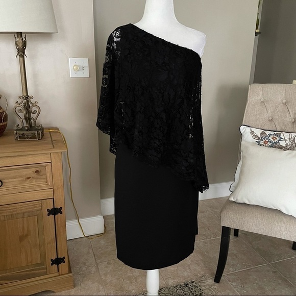 Nanette lapore one shoulder lace dressBlack size 6 - Picture 6 of 12